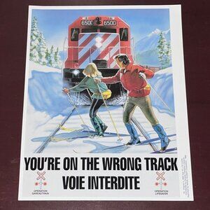 Operation Lifesaver Railroad Poster Train Safety Print Vintage Reprint 8.5x11